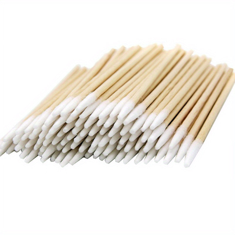 500pcs Nail Wooden Swabs - Precision Cleaning Sticks for Nail Tips, Polish Remover & Manicure Details, Unscented, Natural Wooden Heads, Nail Art Tool, Nail Art | Precision Cleaning Sticks | Gentle Swabs, Nail Art Supplies